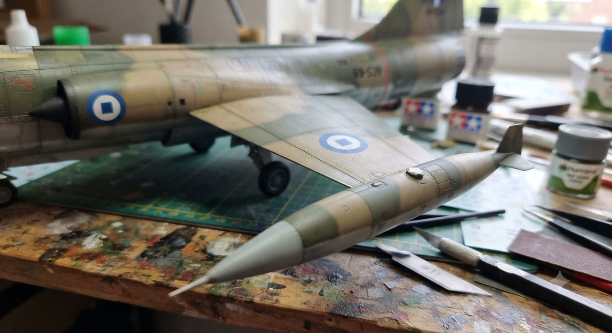 Λεπτά φτερά και tip tanks μοντέλου F-104 Starfighter της Πολεμικής Αεροπορίας σε παραλλαγή