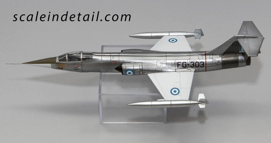 Ολοκληρωμένο μοντέλο F-104 Starfighter σε γυμνό μέταλλο βαμμένο με χρώματα MRP
