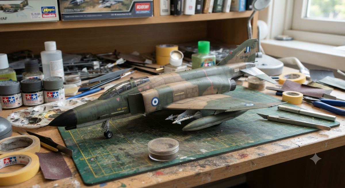 Μοντέλο F-4E Phantom II της Πολεμικής Αεροπορίας σε ιστορική παραλλαγή SEA με ελληνικά εθνόσημα